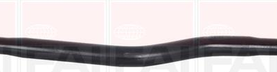 Black automotive tie rod with dual ball joints at each end, part of the steering linkage