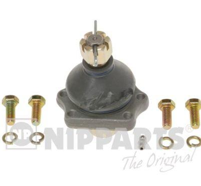 Front suspension ball joint with mounting bolts and retaining rings, shown with hardware.