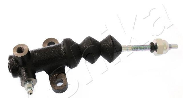 Black hydraulic master cylinder with mounting lugs and a long pushrod