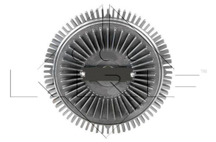 Circular metal rotor with evenly spaced radial blades; a mechanical turbine component photographed head-on.