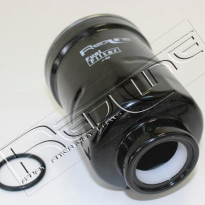 Black camera lens filter adapter with a white gasket ring beside it.