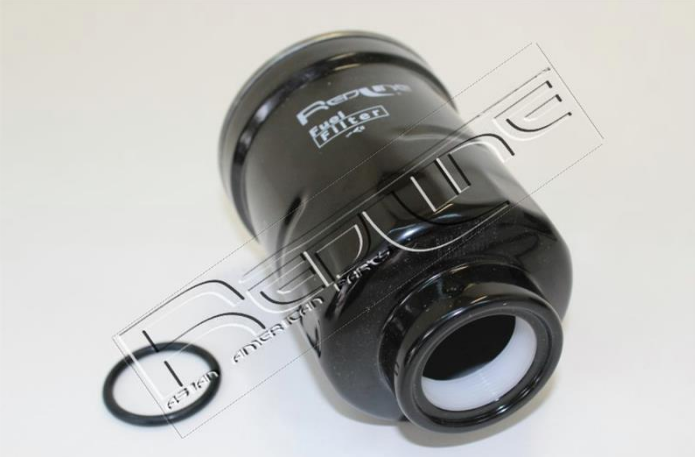 Black camera lens filter adapter with a white gasket ring beside it.