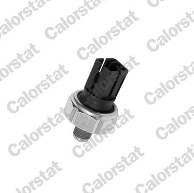 Automotive pressure sensor with a threaded metal body and black plastic connector.