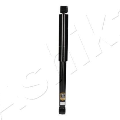 Black hydraulic gas strut (gas spring) with end fittings, shown standing upright.