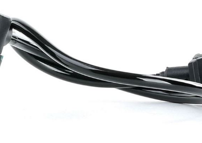Automotive crankshaft position sensor with wiring harness and connector
